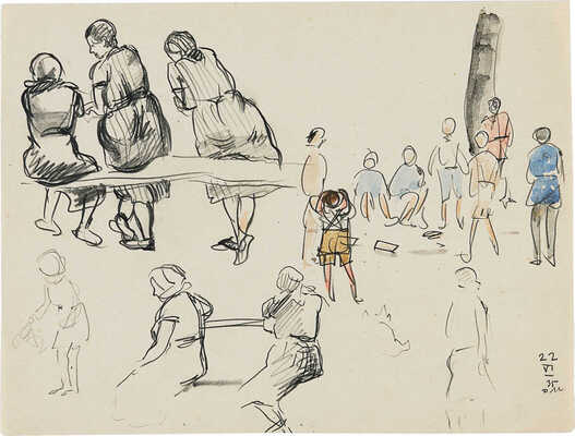 Митрохин Дмитрий Исидорович. Лист с набросками